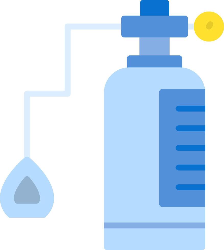 Oxygen Tank Flat Icon vector