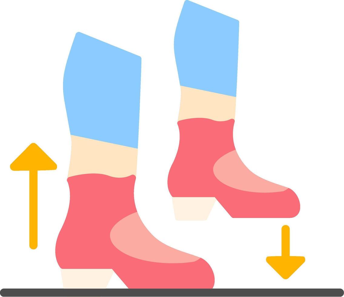 Step Flat Icon vector