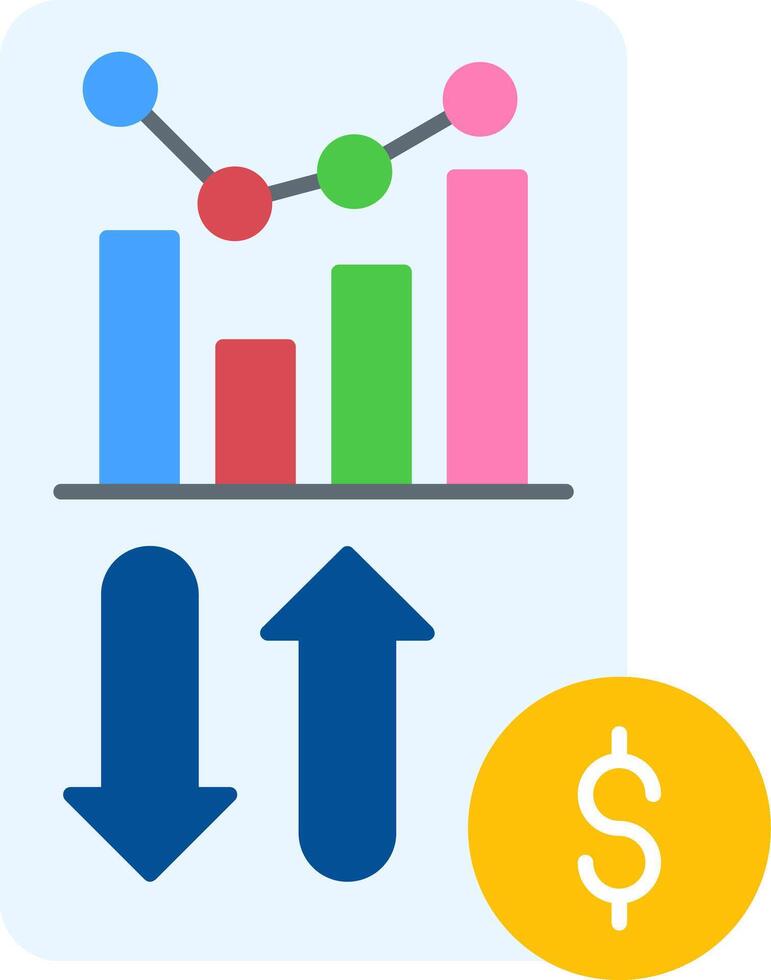 Sales Report Flat Icon vector