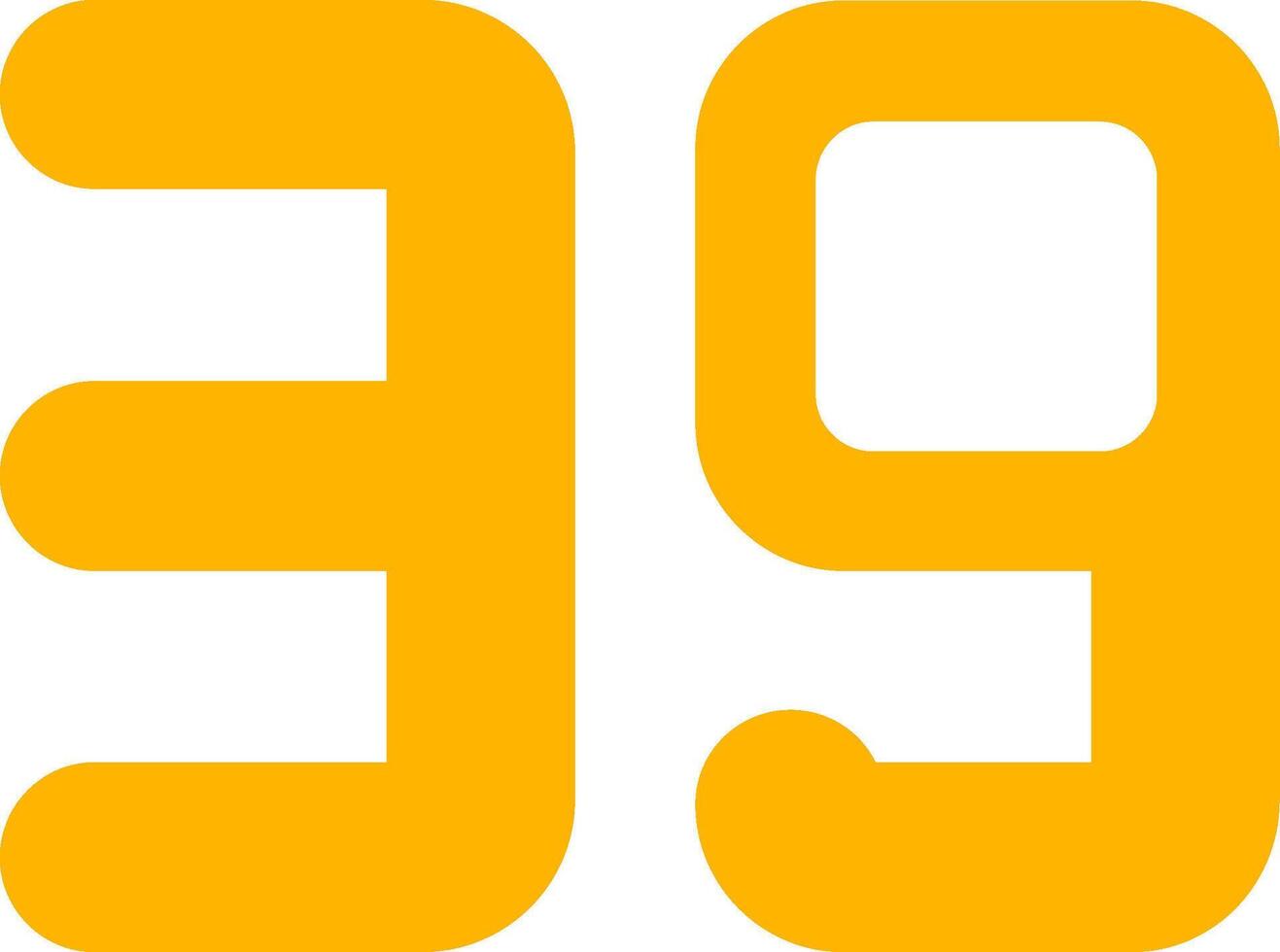 Thirty nine Flat Icon vector