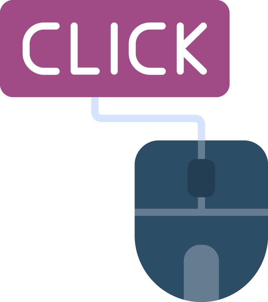 Click Flat Icon vector