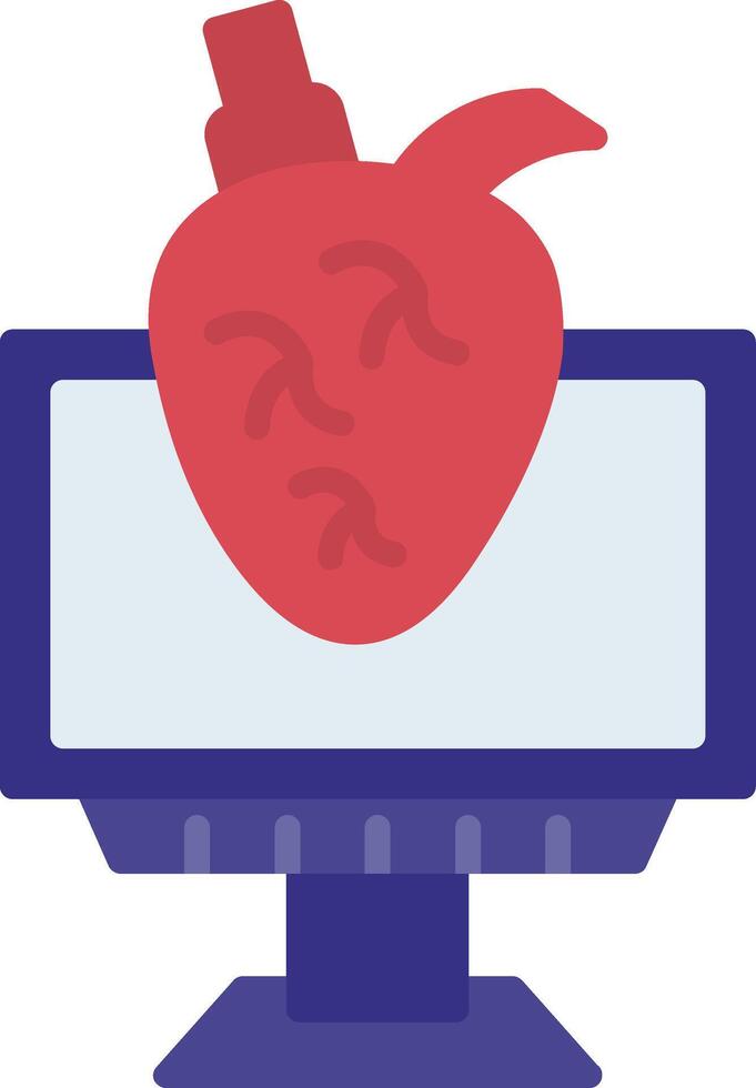 Echocardiography Flat Icon vector