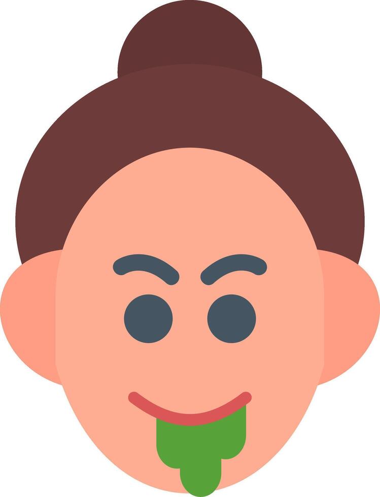 Drooling Flat Icon vector