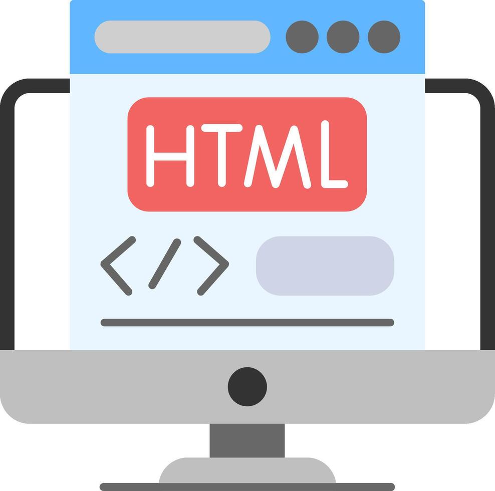 Html Flat Icon vector