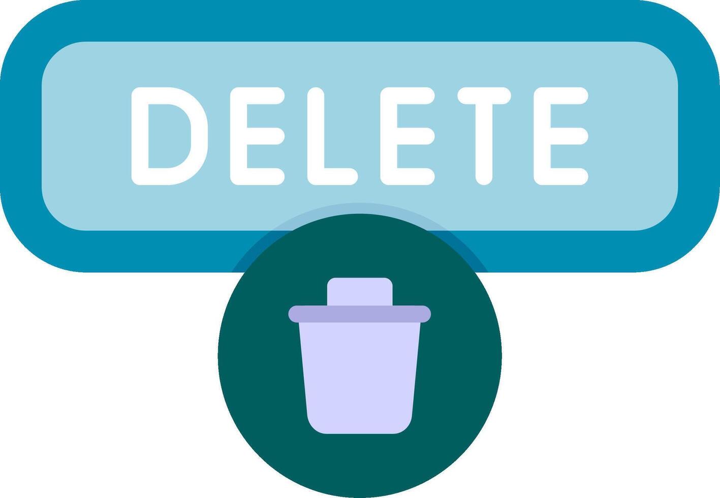 Delete Flat Icon vector