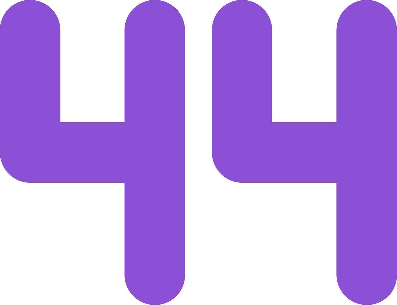 Forty four Flat Icon vector