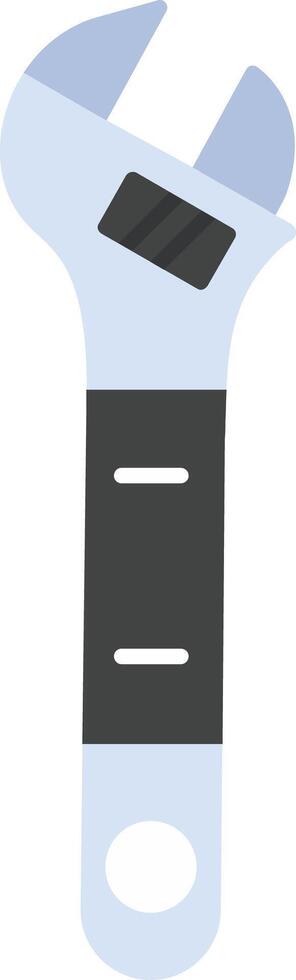 Adjustable Wrench Flat Icon vector