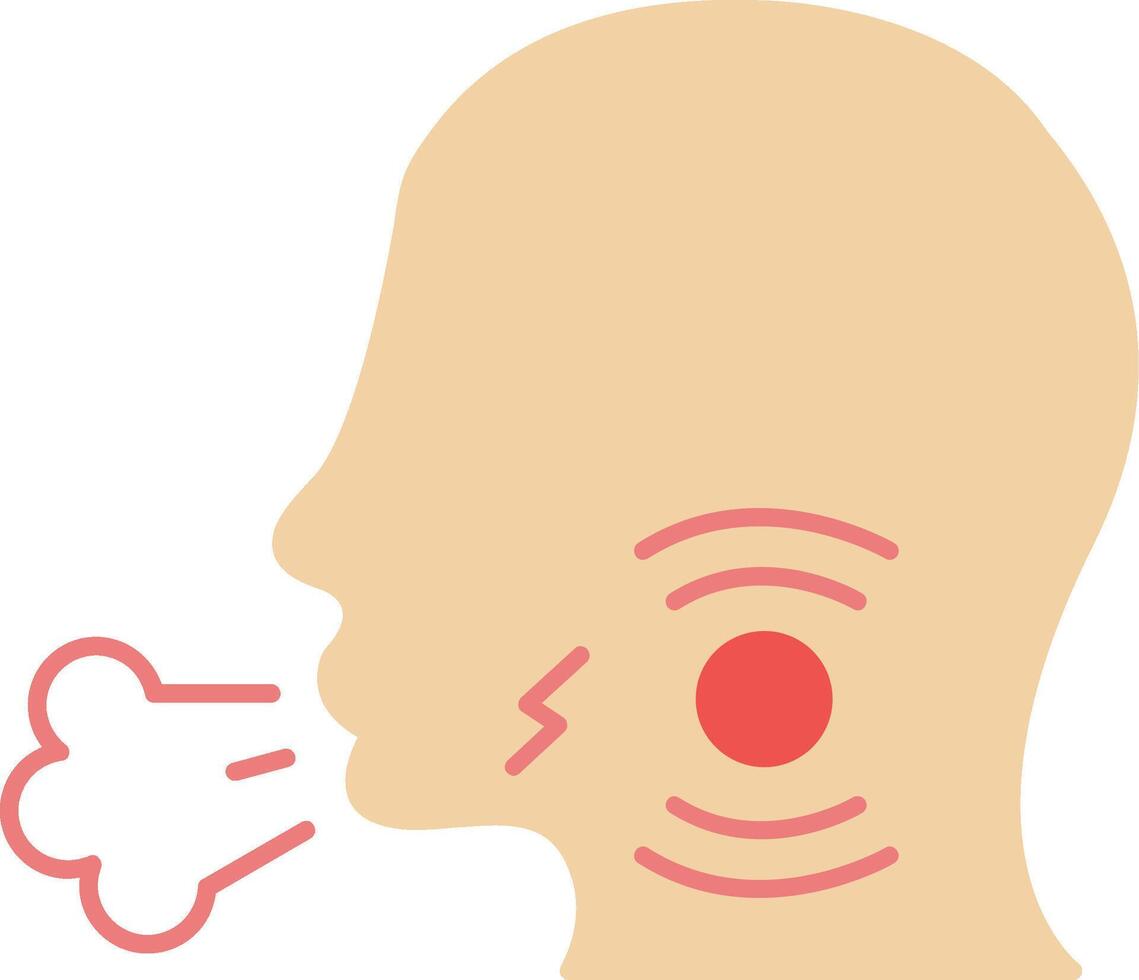 Cough Flat Icon vector