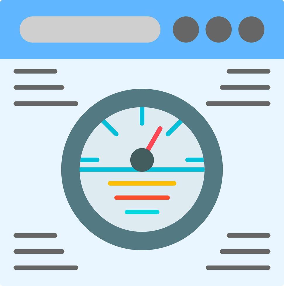 Speedometer Flat Icon vector