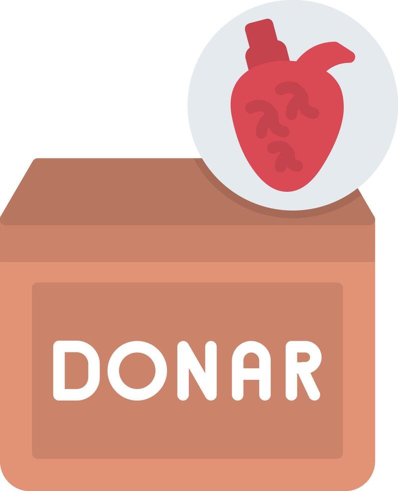 Heart Donar Flat Icon vector