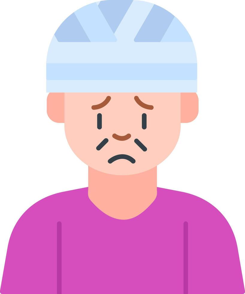 Head Injury Flat Icon vector