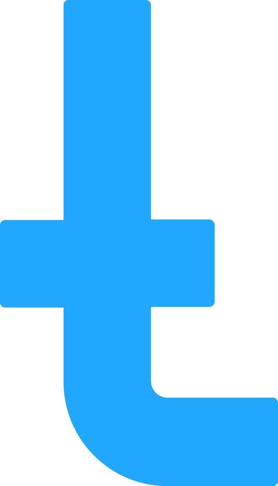 Small t Icon vector