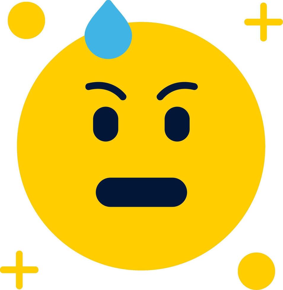 Embarrassed Flat Icon vector