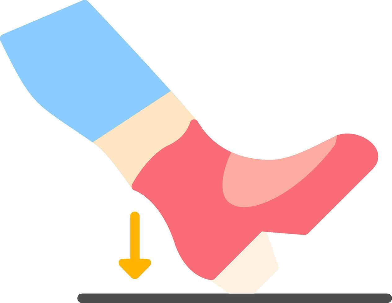 Heel Dig Flat Icon vector