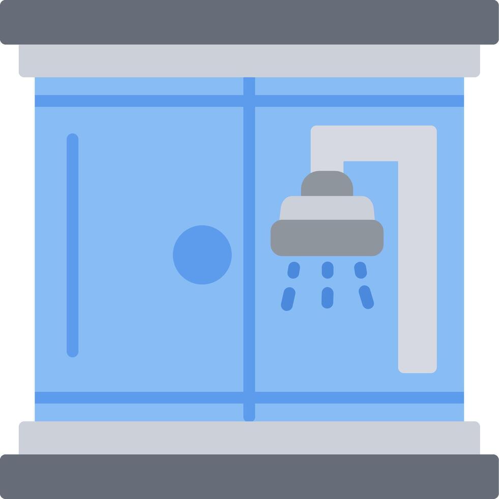 Shower Room Flat Icon vector