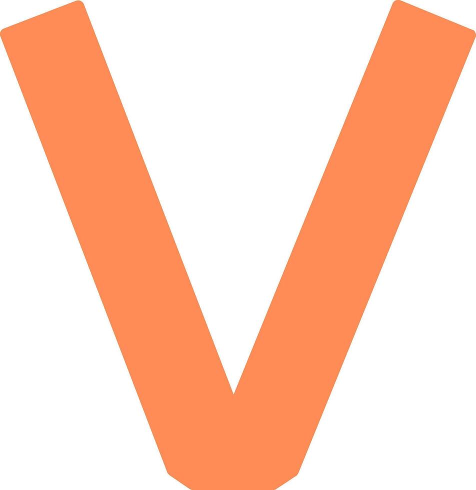 Small v Icon vector