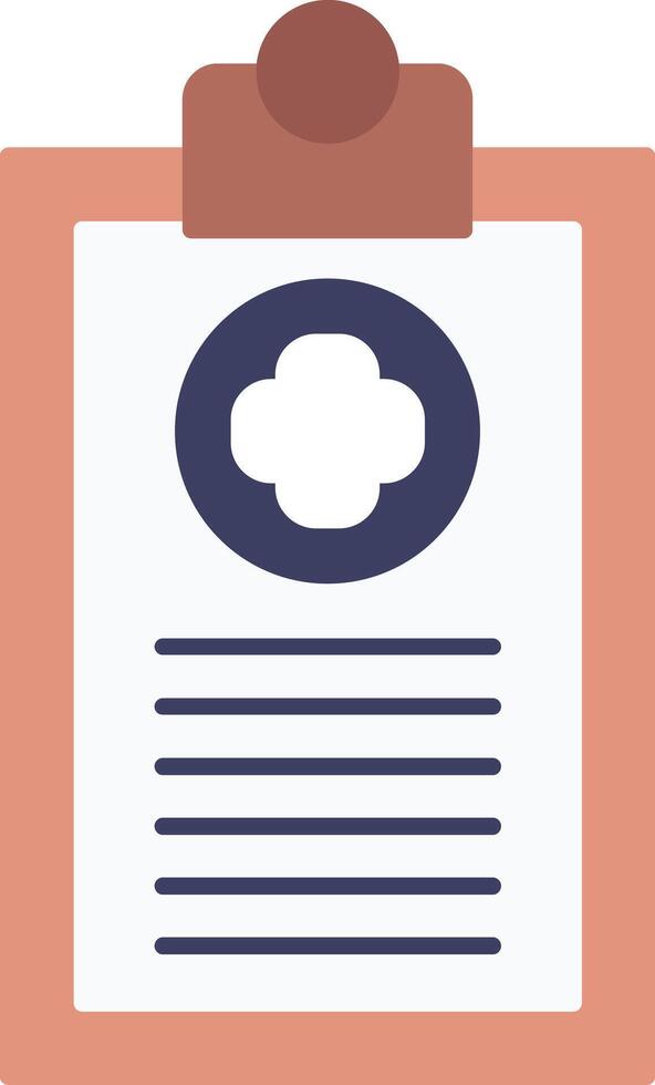 Medical Report Flat Icon vector