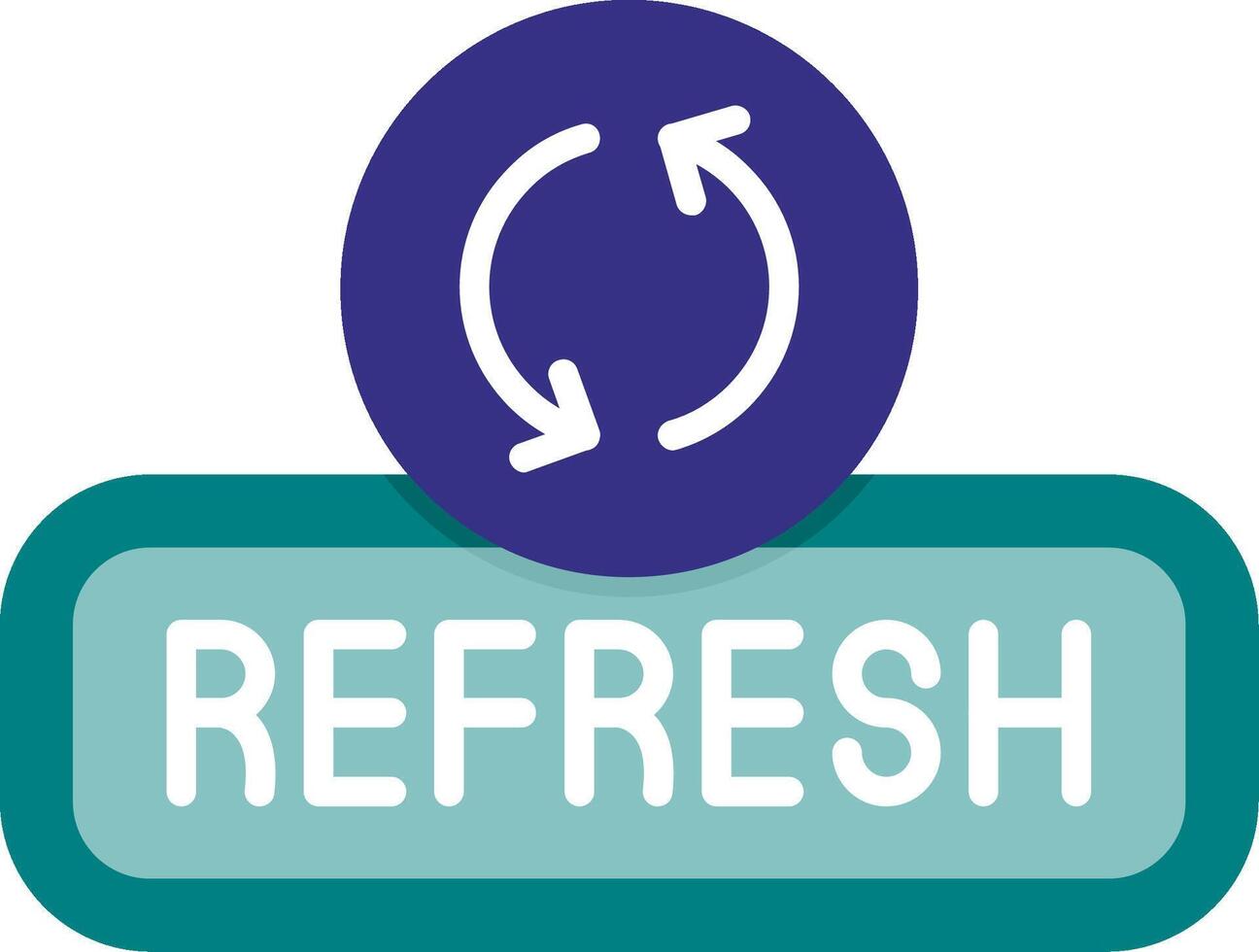 Refresh Flat Icon vector