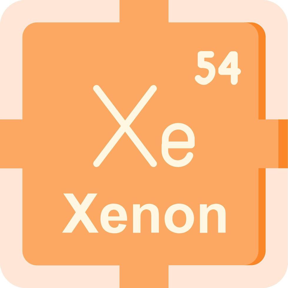 Xenon Flat Icon vector