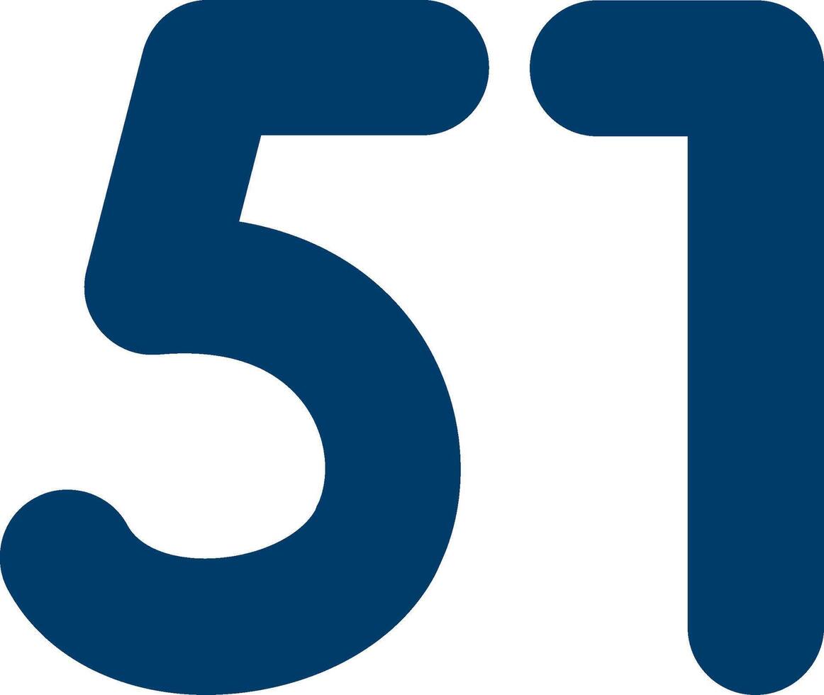 Fifty one Flat Icon vector
