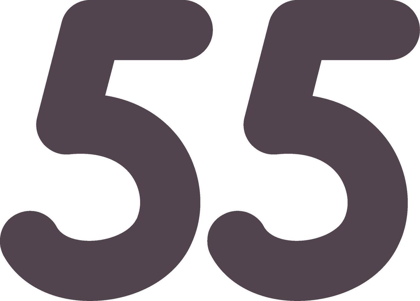 Fifty five Flat Icon vector