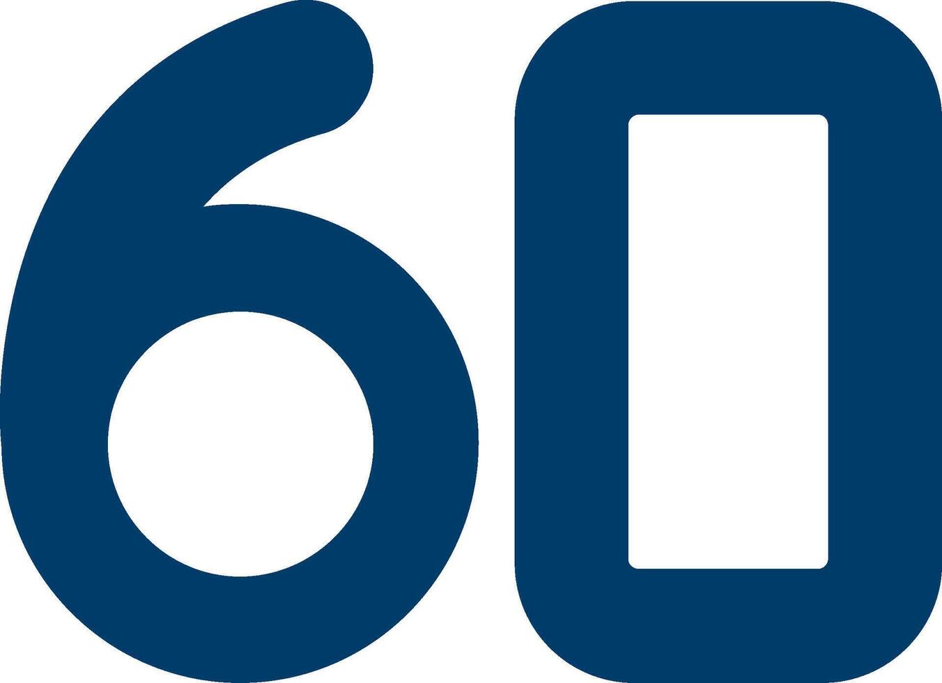 Sixty Flat Icon vector