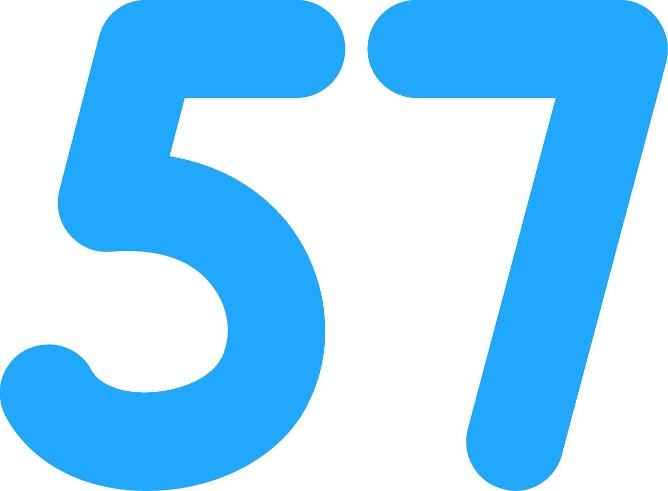 Fifty seven Flat Icon vector