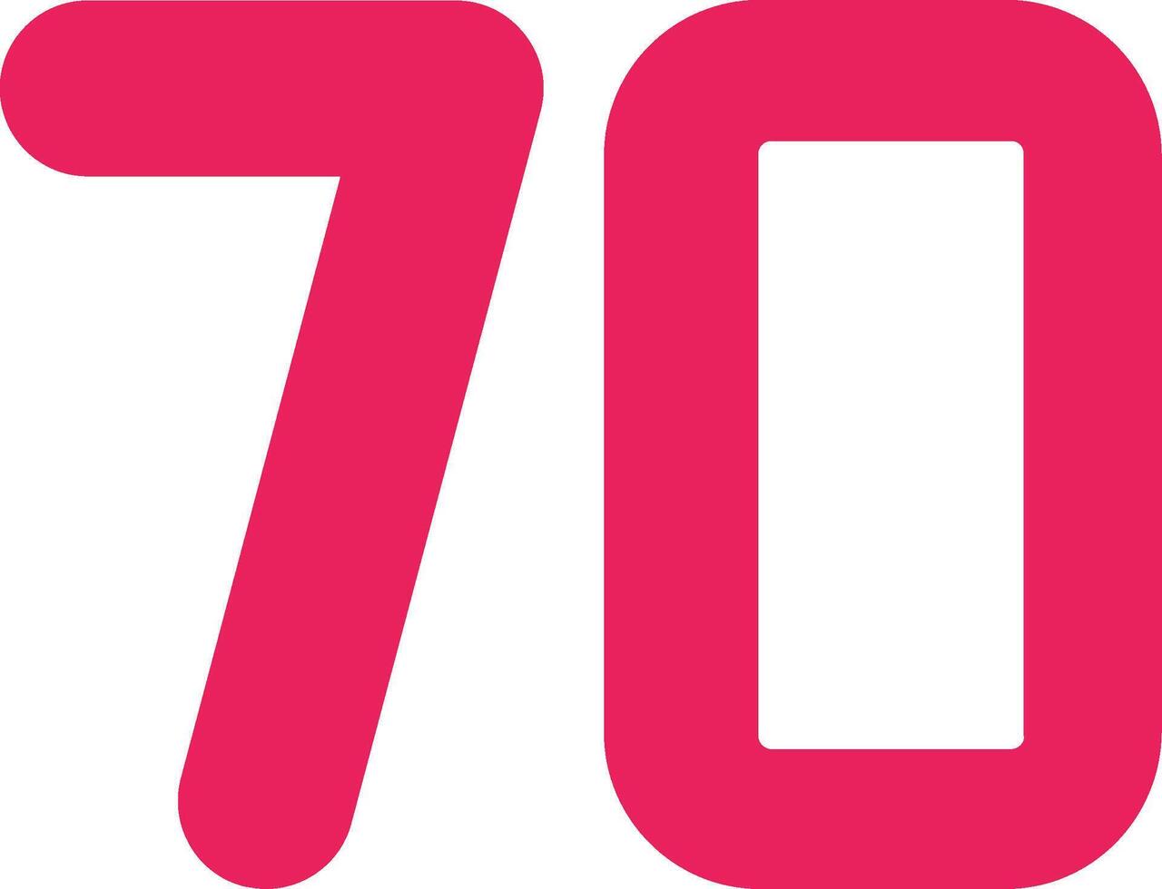 Seventy Flat Icon vector