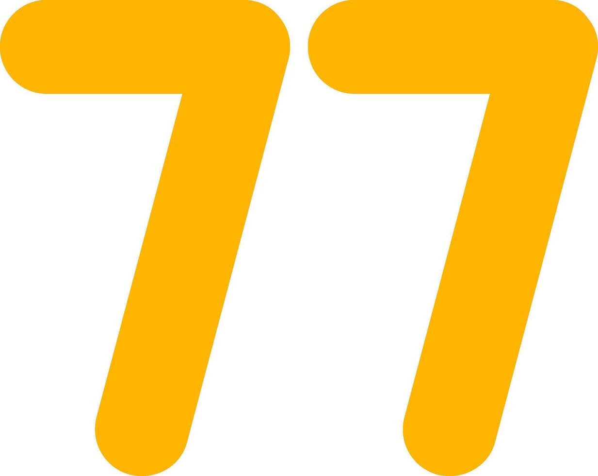 Seventy seven Flat Icon vector