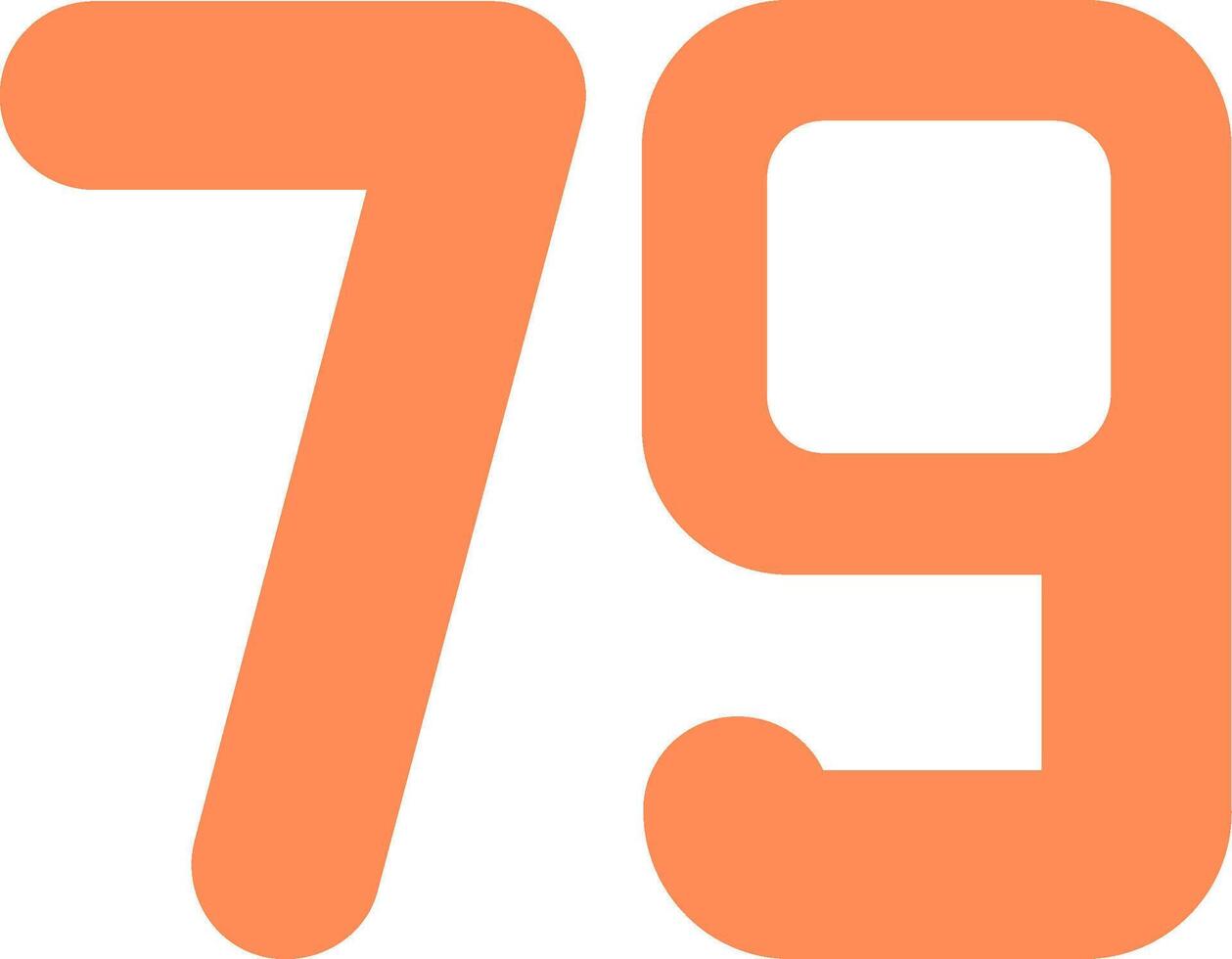 Seventy nine Flat Icon vector