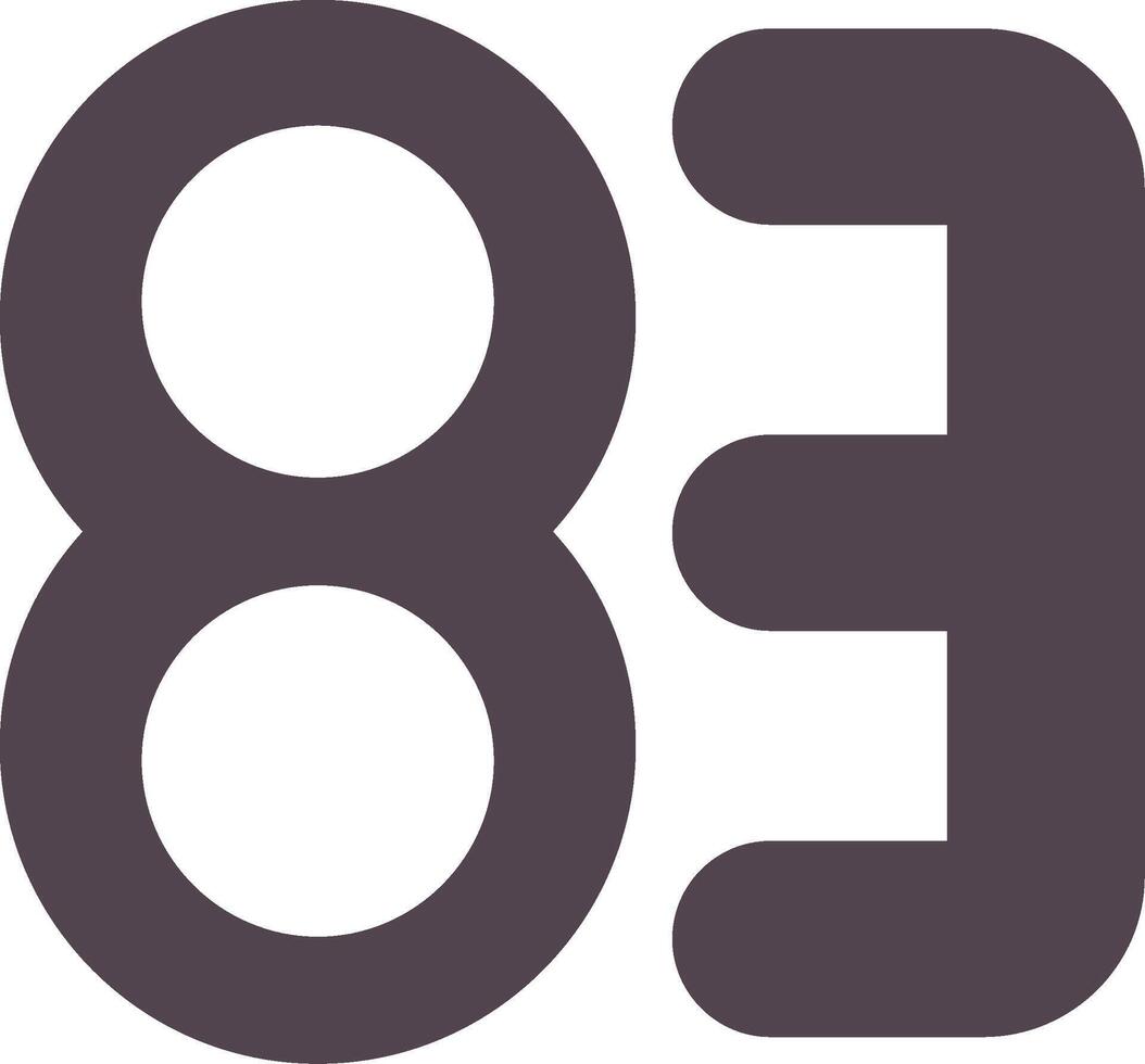Eighty three Flat Icon vector