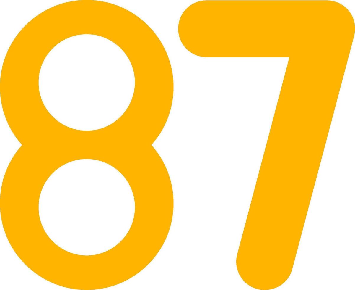 Eighty seven Flat Icon vector
