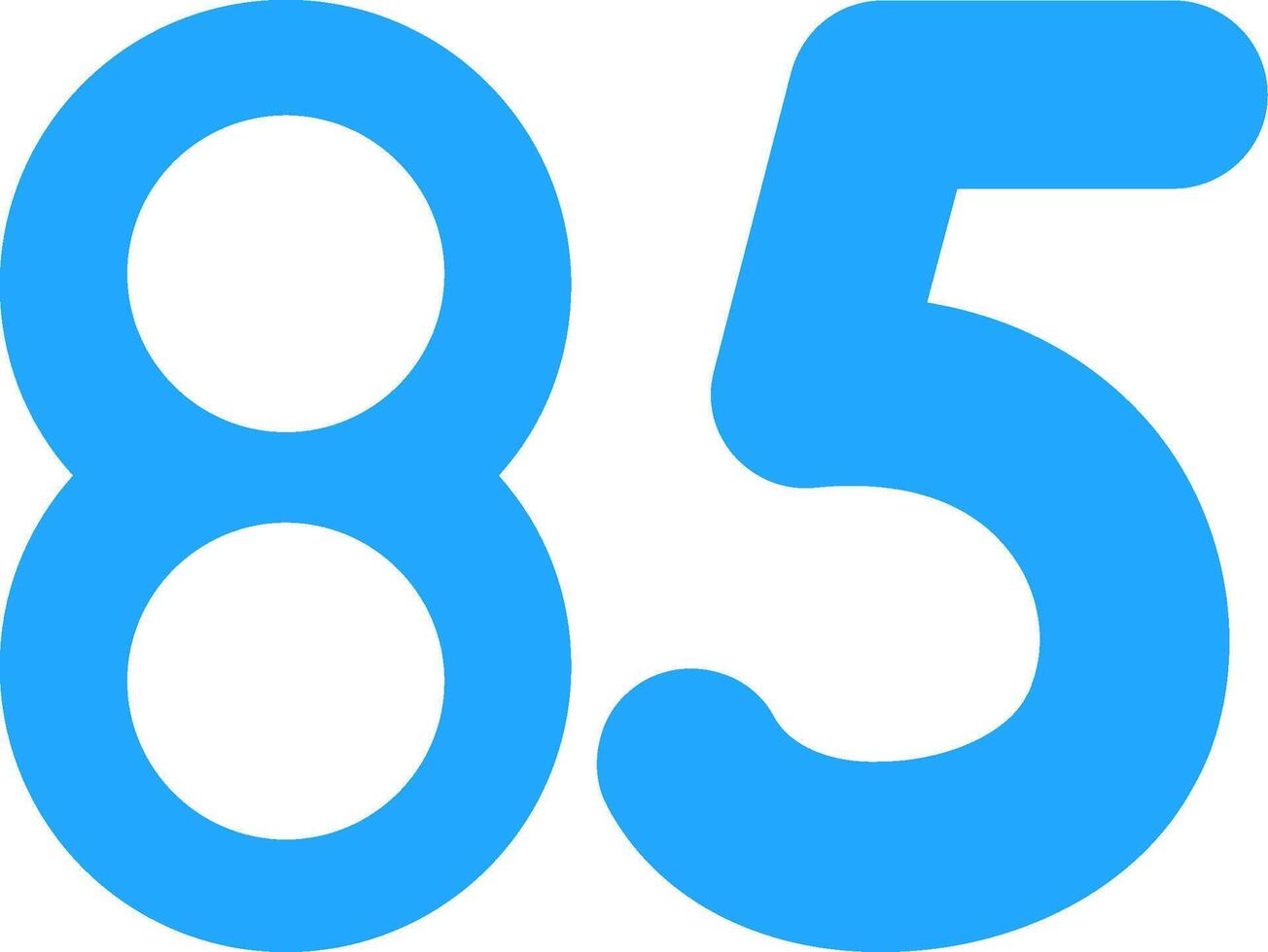 Eighty five Flat Icon vector