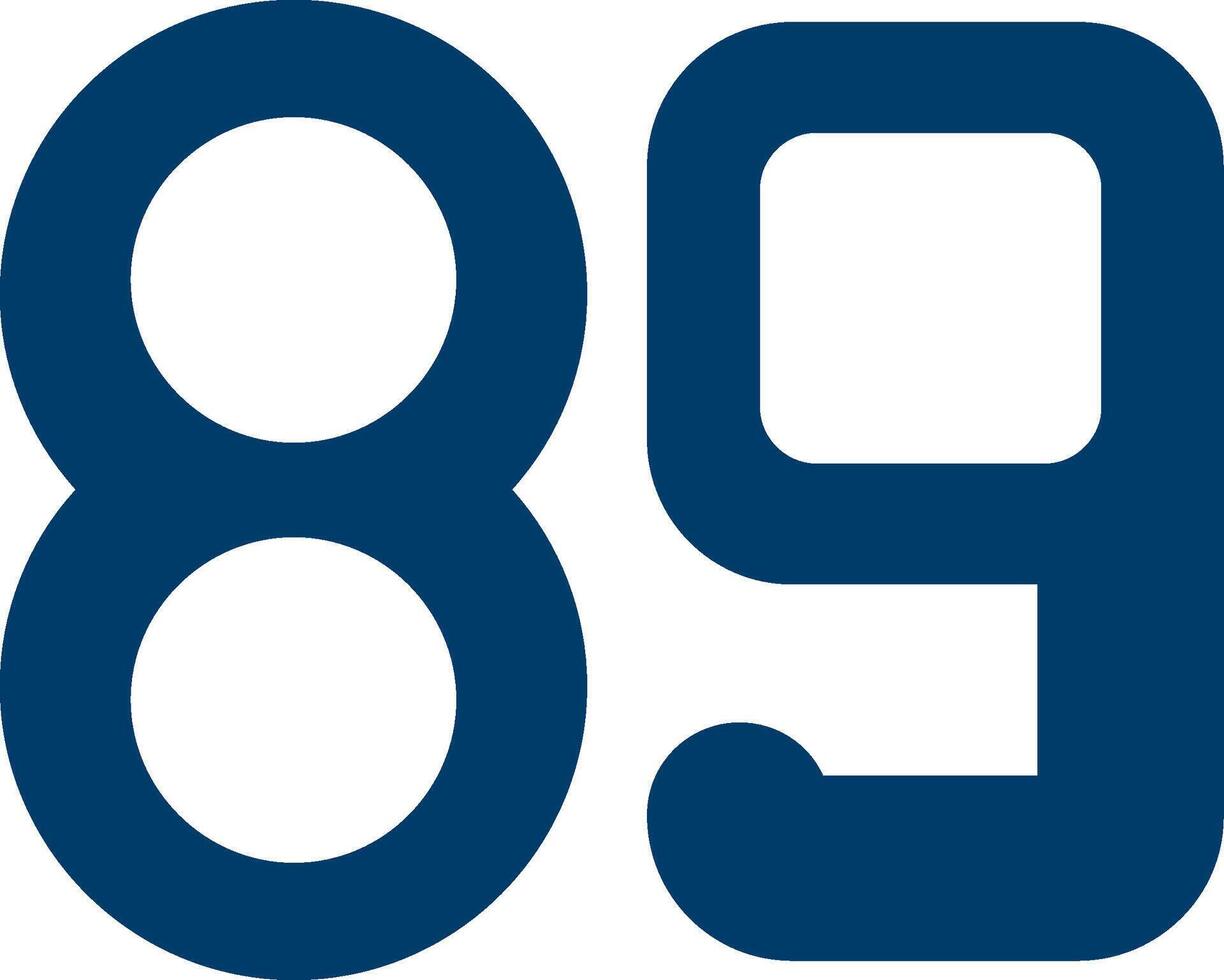 Eighty nine Flat Icon vector