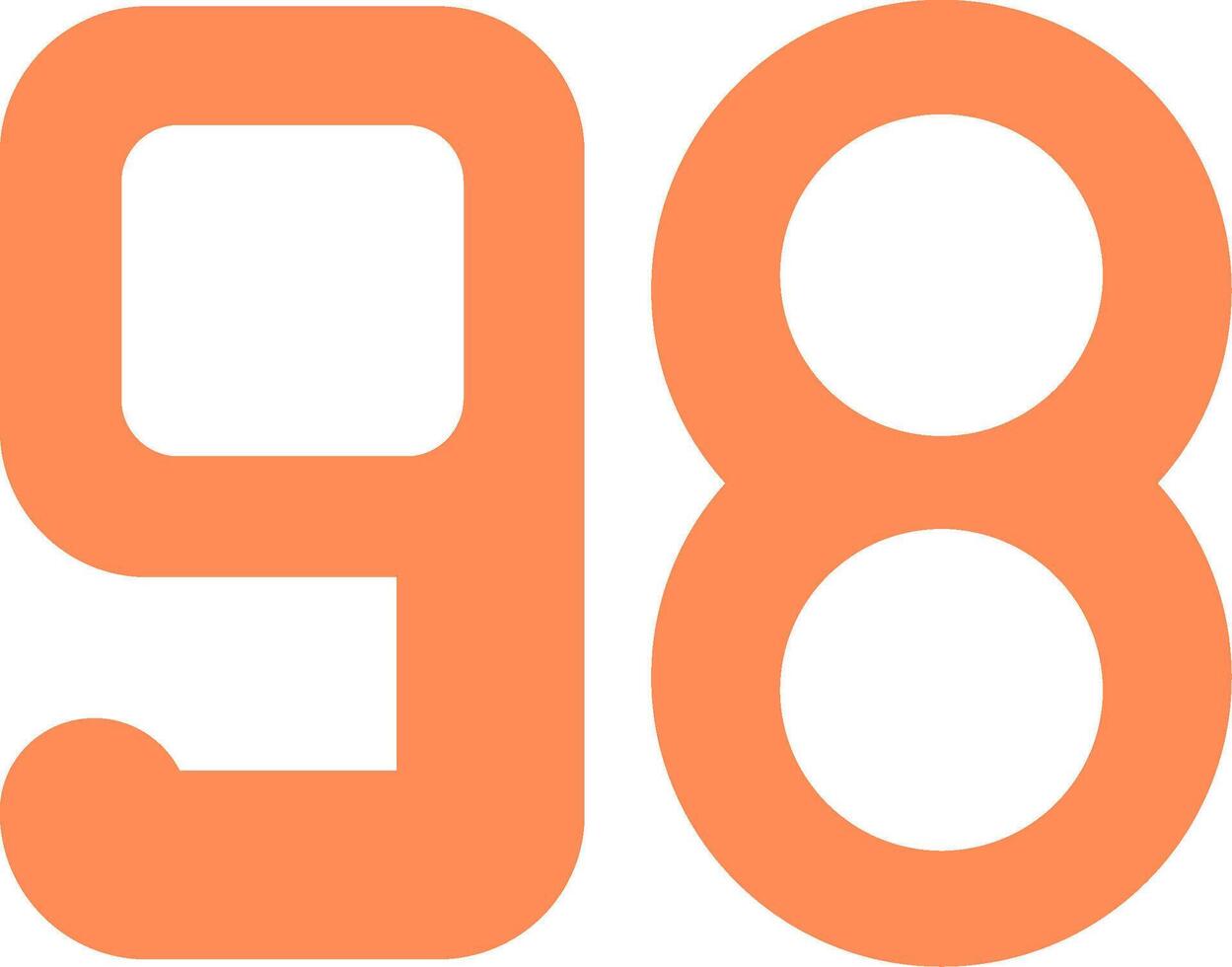 Ninety eight Flat Icon vector