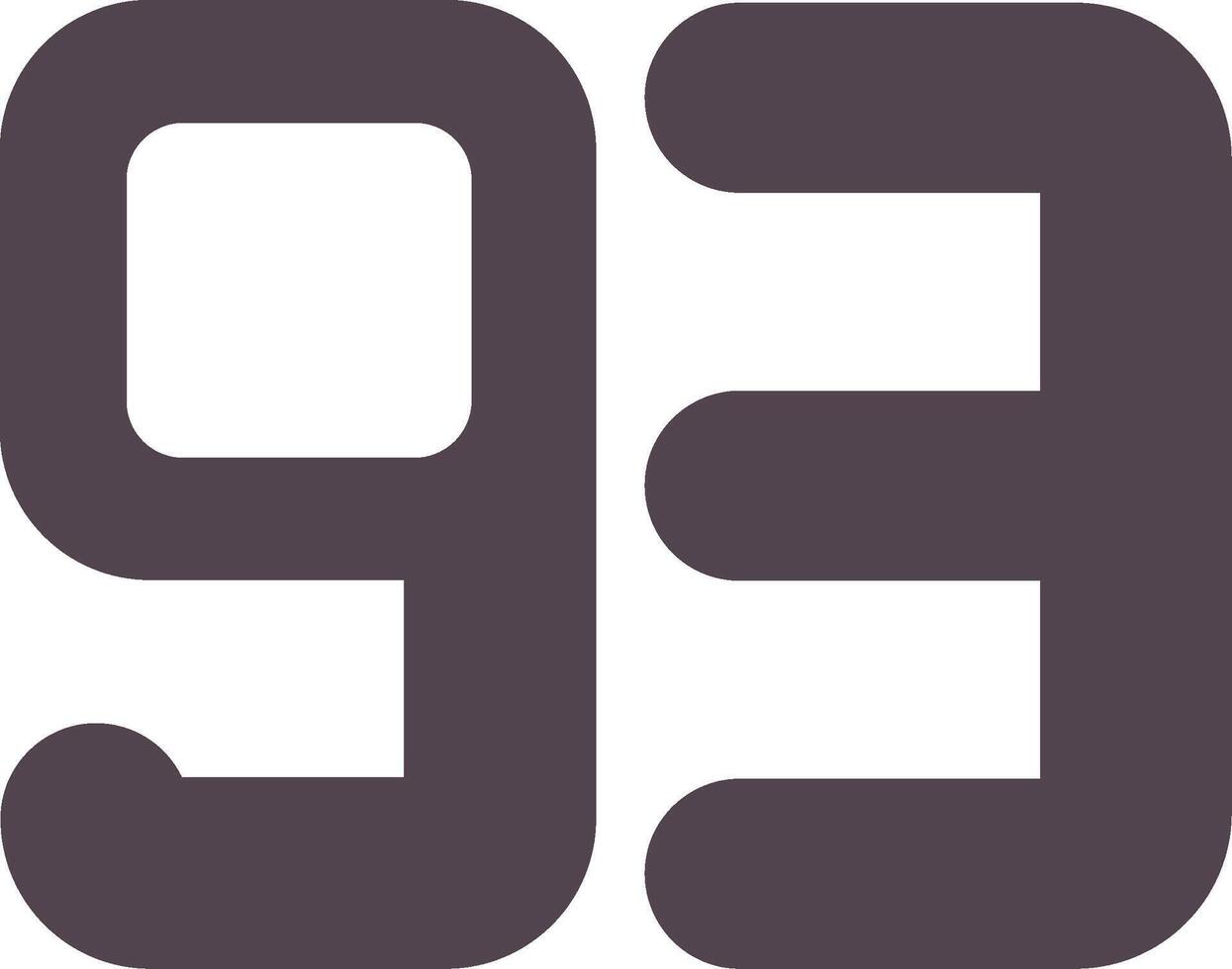 Ninety three Flat Icon vector