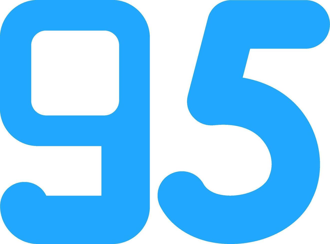Ninety five Flat Icon vector