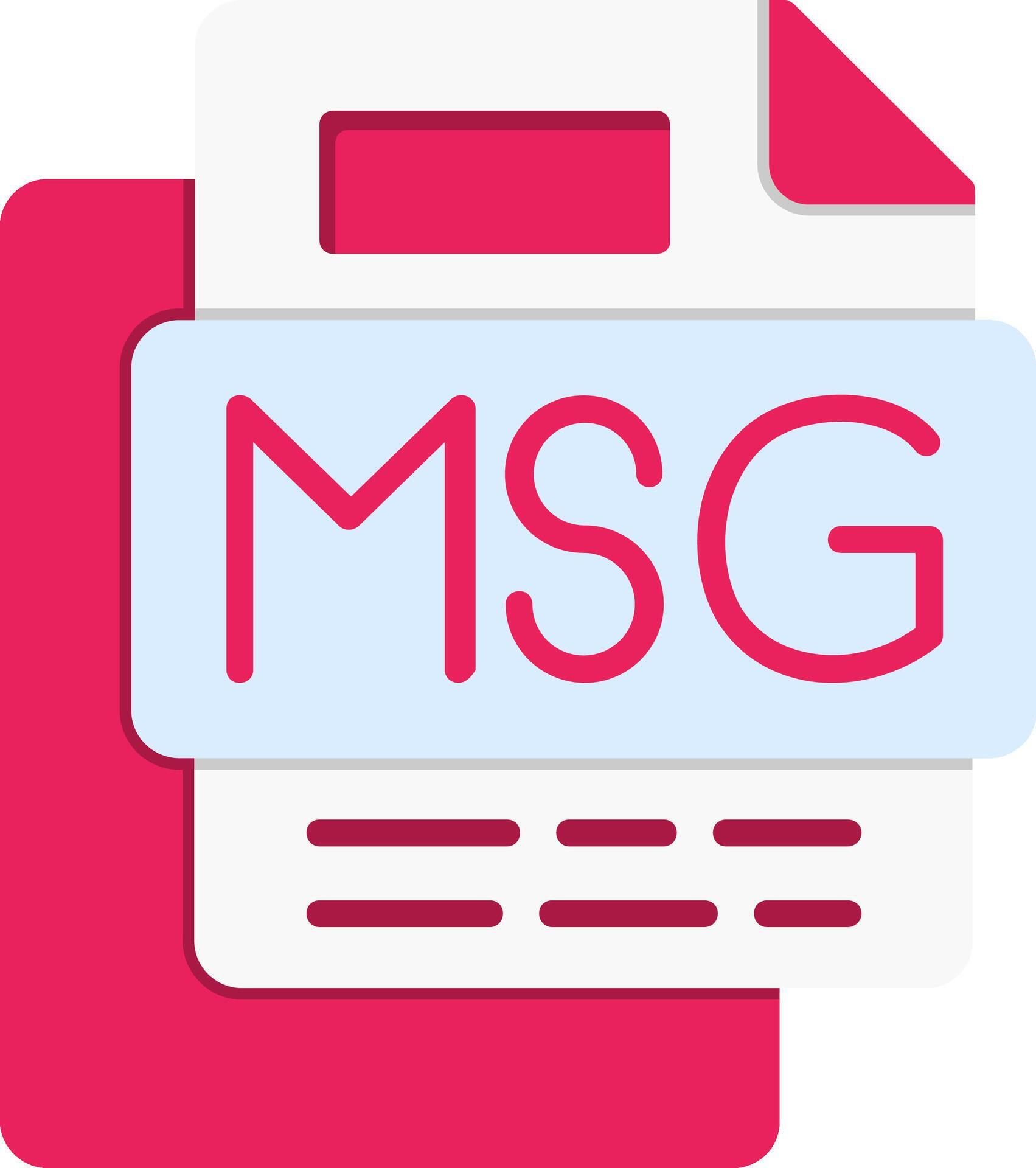 Msg File Flat Icon 47213089 Vector Art at Vecteezy