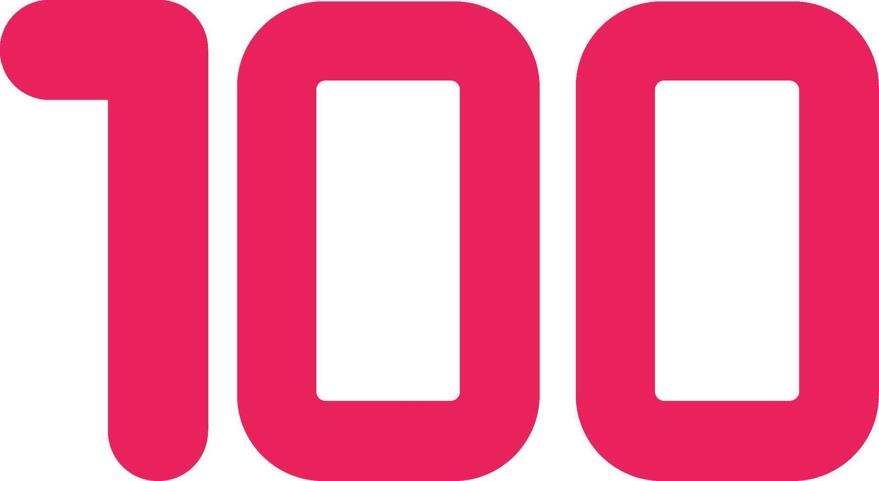One hundred Flat Icon vector