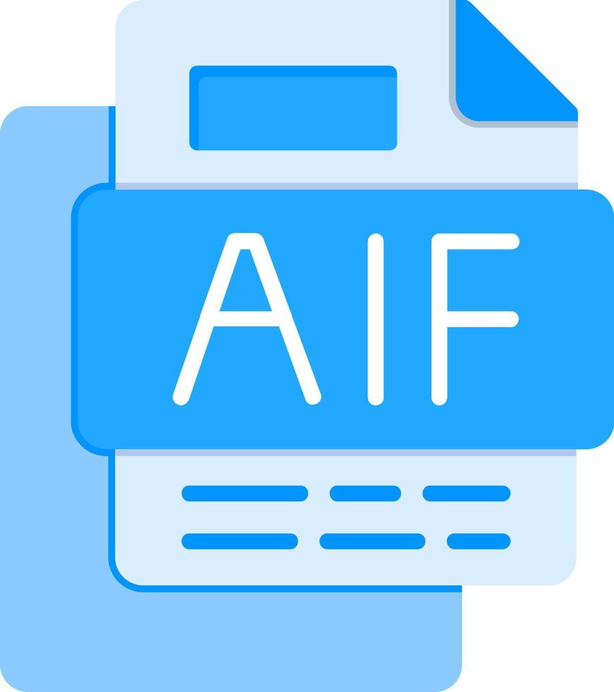AIF File Flat Icon vector