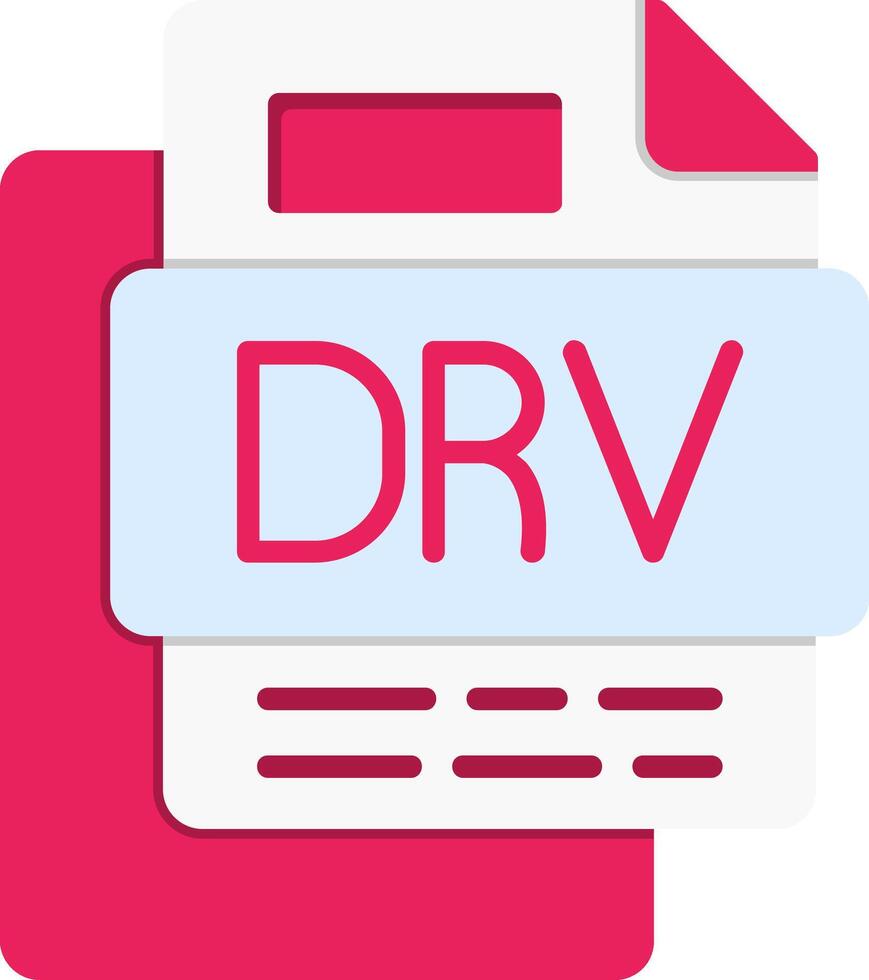 DRV File Flat Icon vector