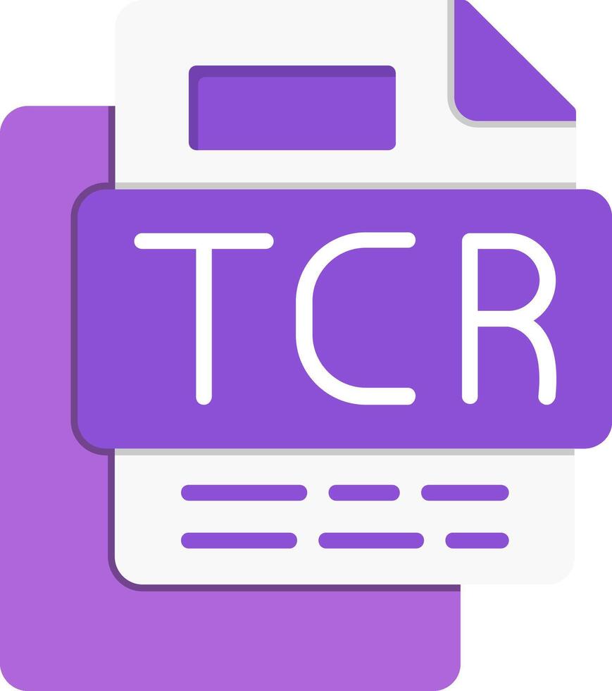 Tcr File Flat Icon vector