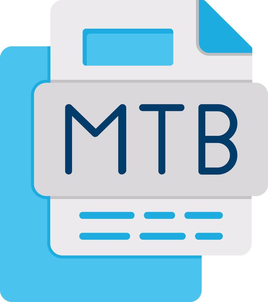 Mtb File Flat Icon vector