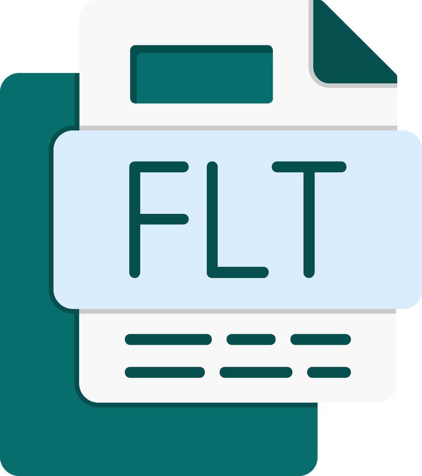 Flt File Flat Icon vector
