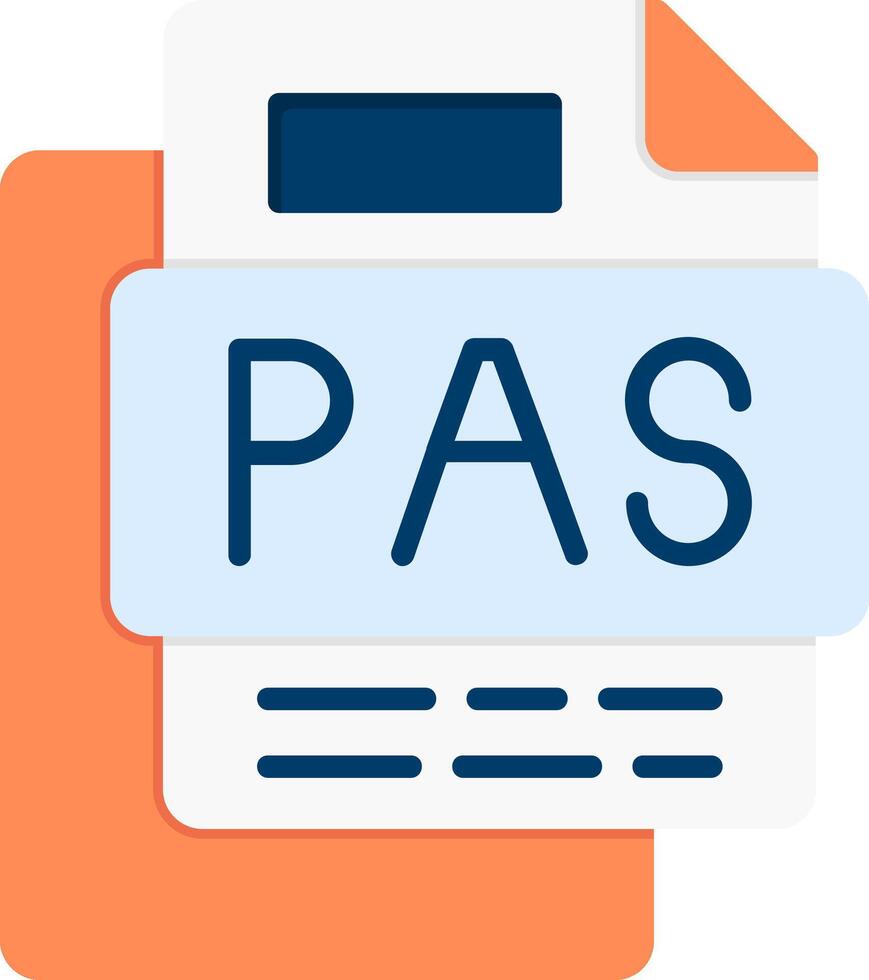 PAS File Flat Icon vector