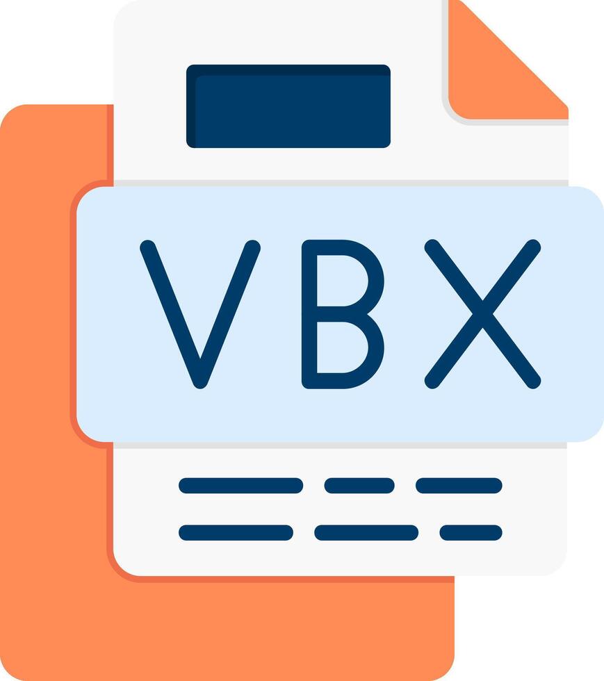VBX File Flat Icon vector