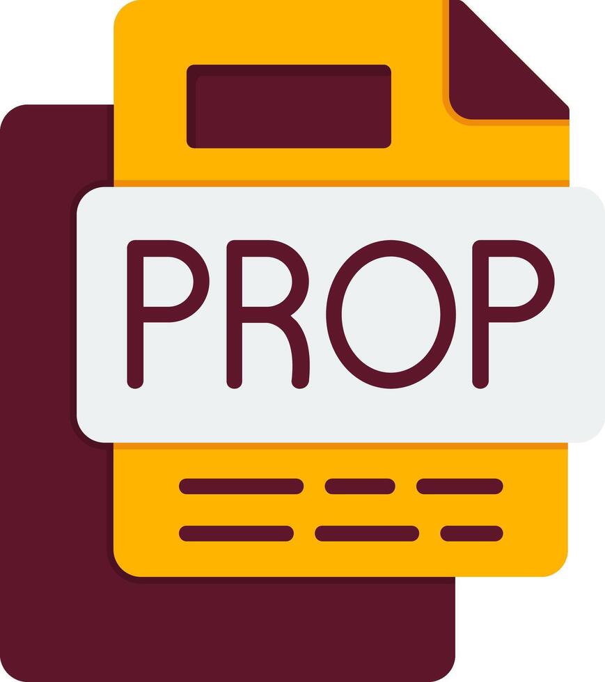 Prop File Flat Icon vector