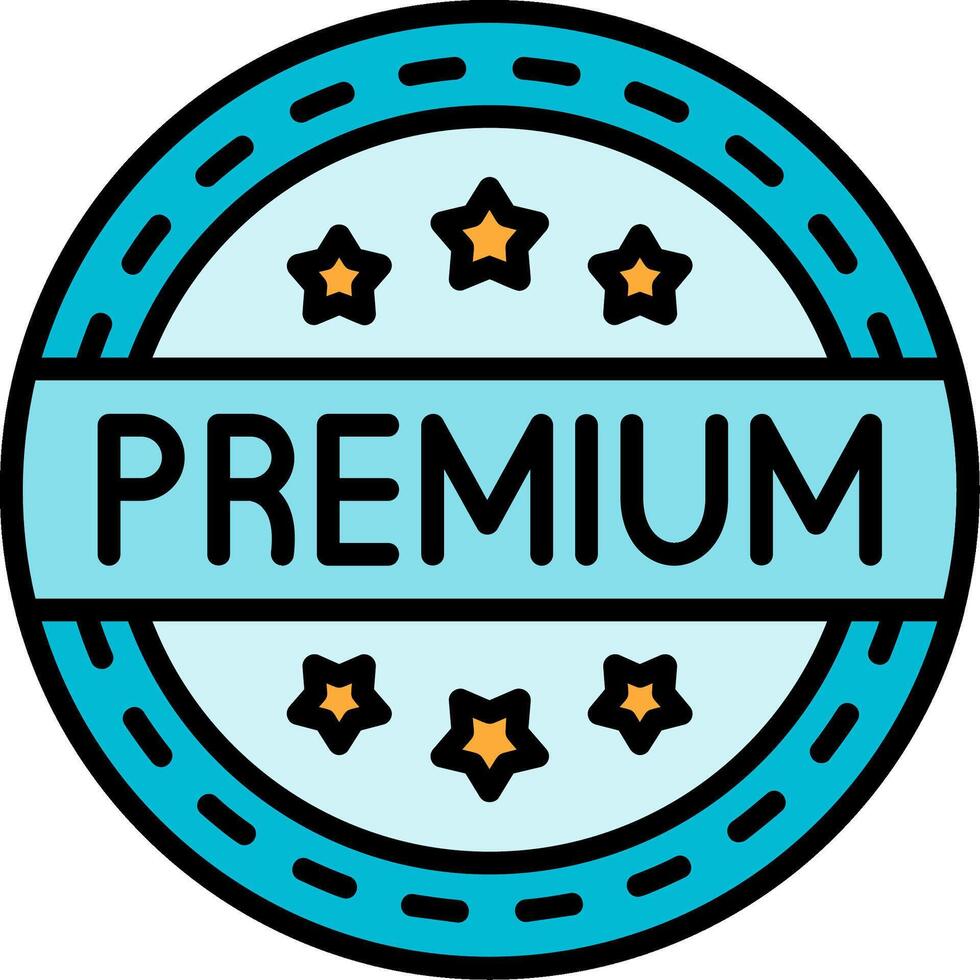 Premium Line Filled Icon vector