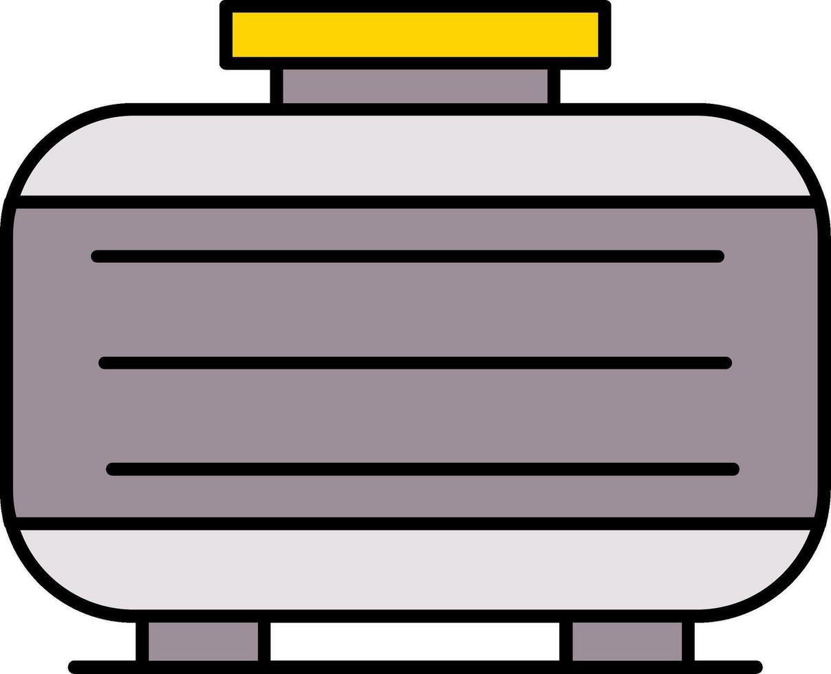 Septic Tank Line Filled Icon vector