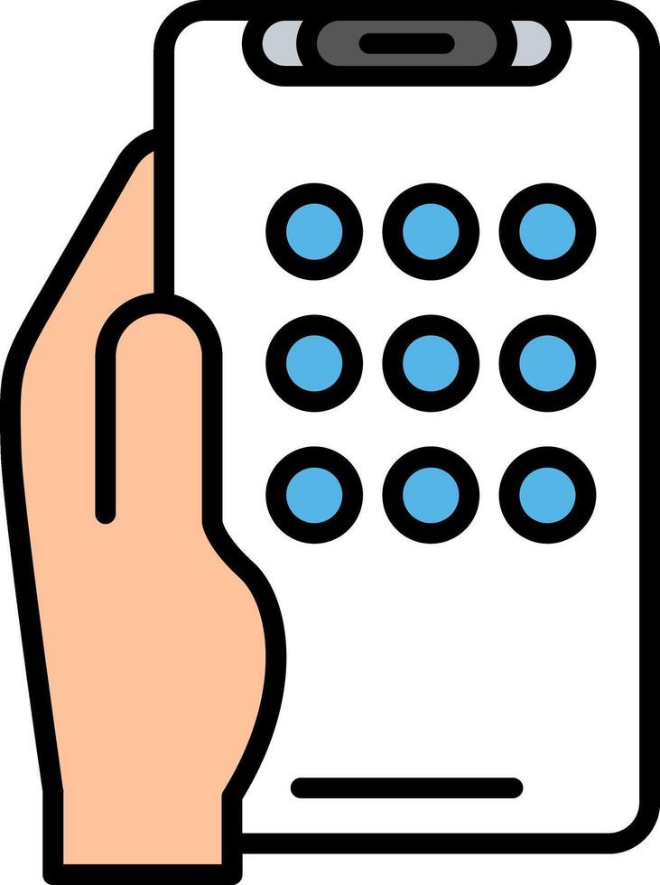 Apps Line Filled Icon vector